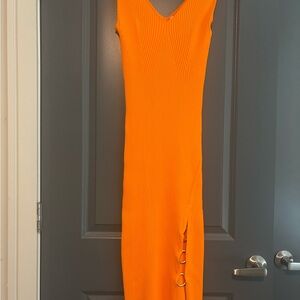 House of Harlow Vibrant Orange Sleeveless Dress